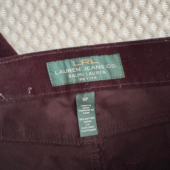 Ralph Lauren Bootcut Corduroy Pants 6 6P P6 Black Boot Cut Western Prep Capsule - Picture 5 of 5